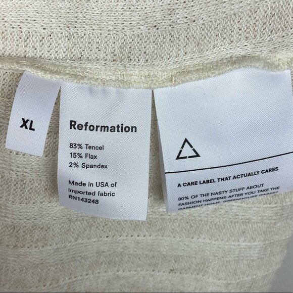 NWT Reformation Pippy Top Natural Sweetheart Tank Size XL Linen Bohemian Boho‎ - Picture 10 of 11